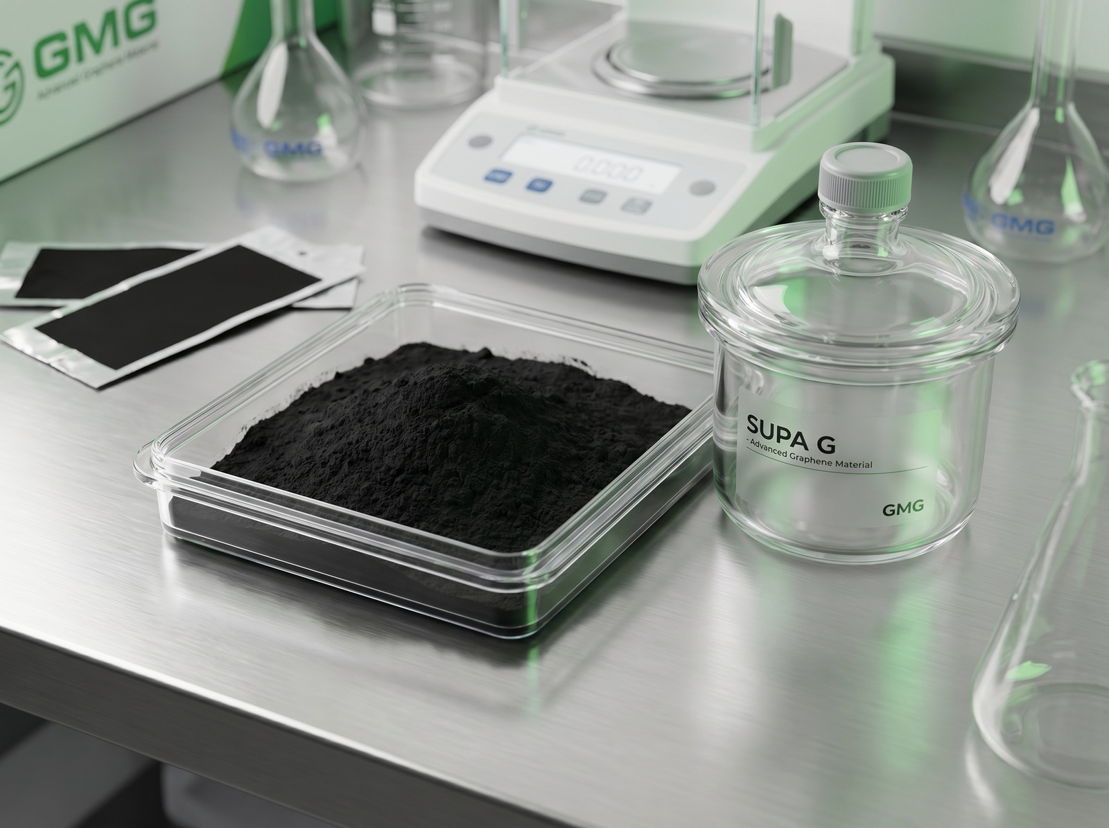 SUPA G graphene material shown in a controlled laboratory setting
