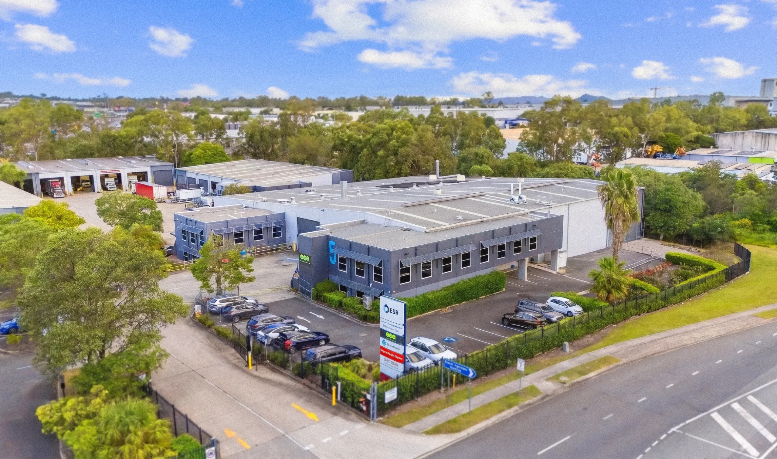 Aerial view of GMG Richlands facility