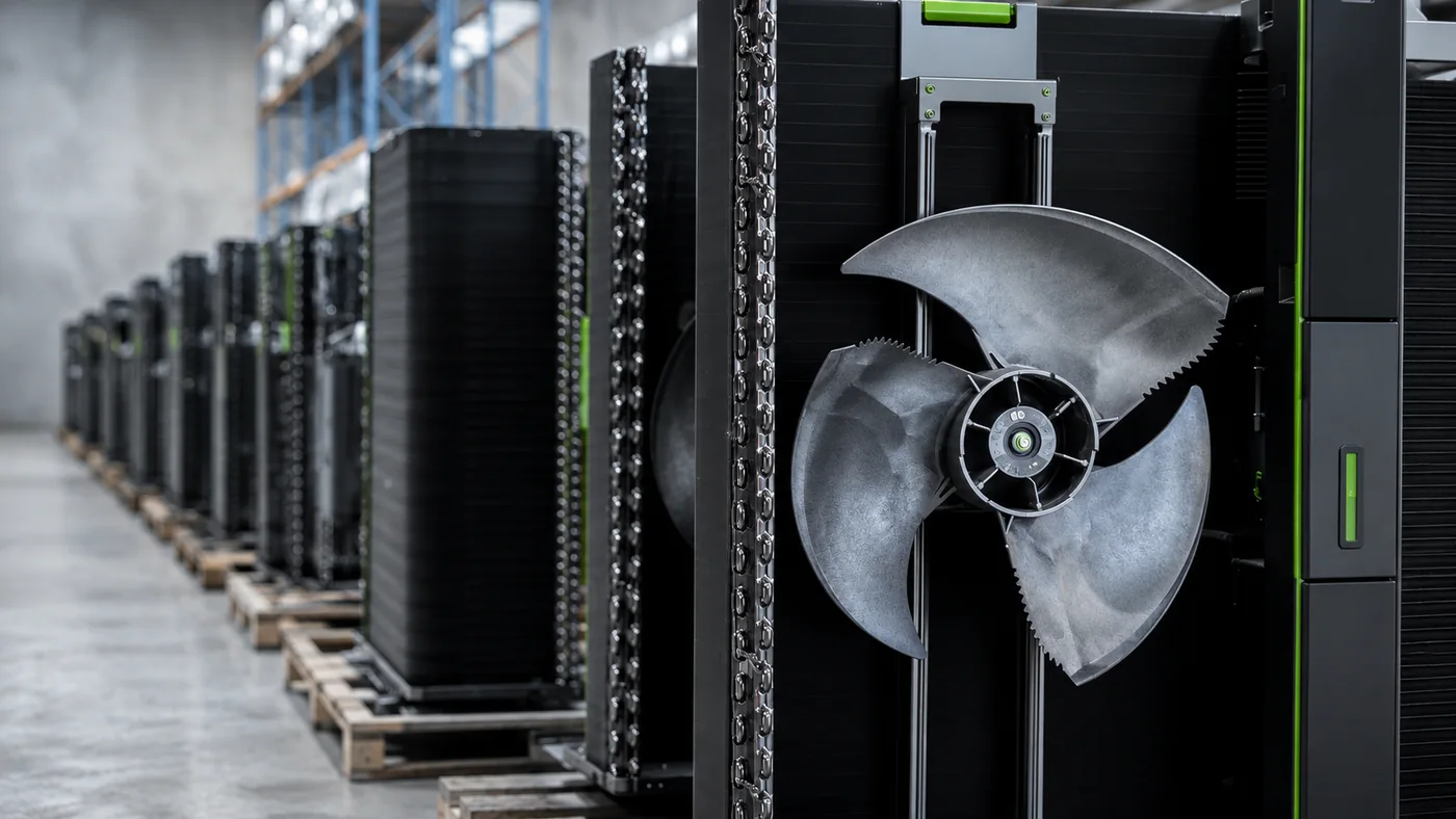 HVAC retrofit fan units for industrial cooling applications