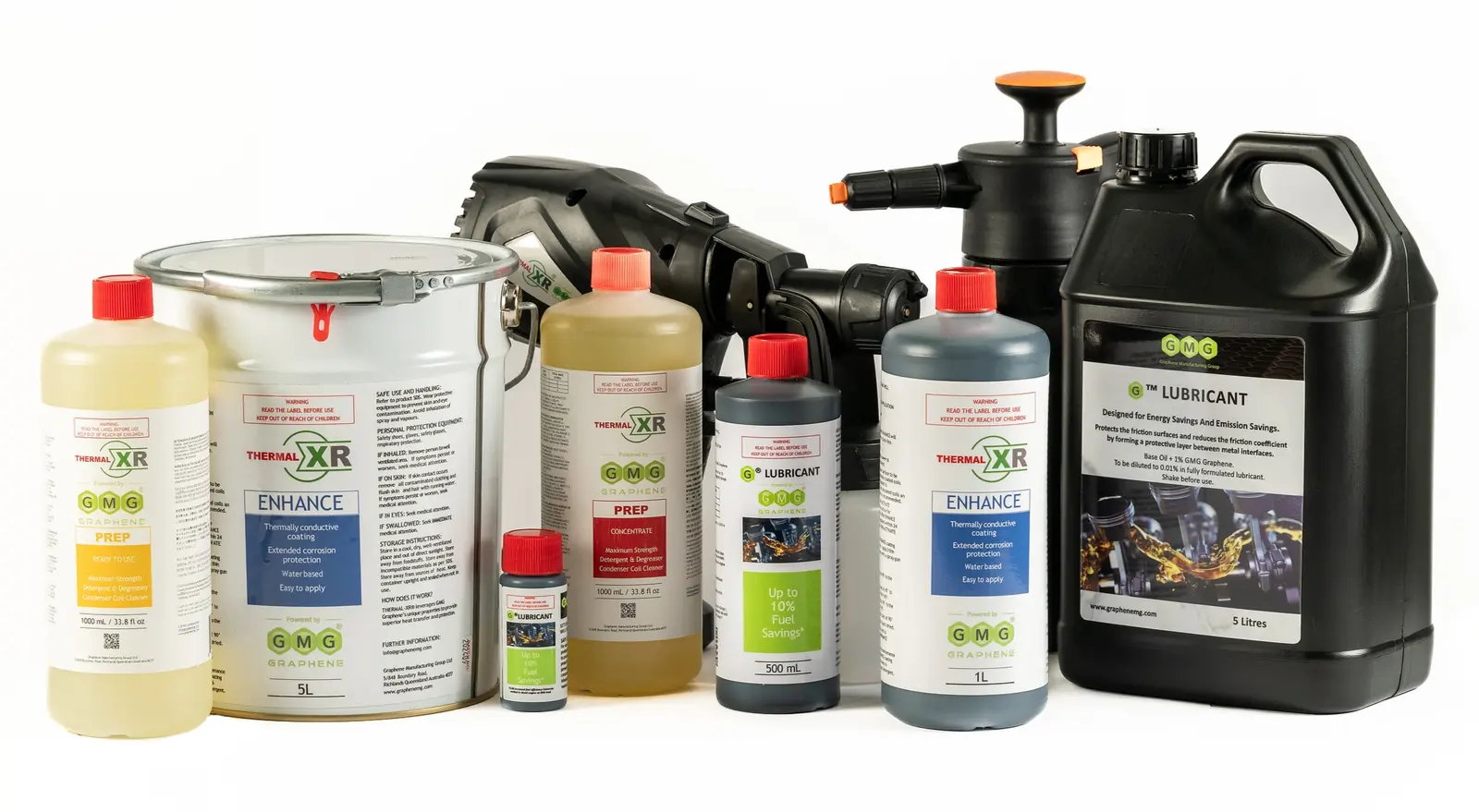 GMG product range including THERMAL-XR and G LUBRICANT